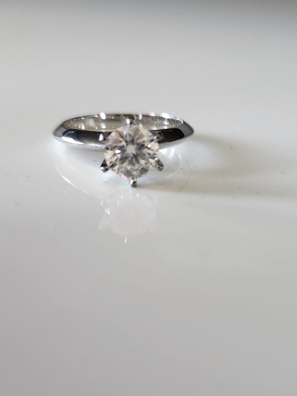 Sterling silver 925 1ct moissanite ring | size 6